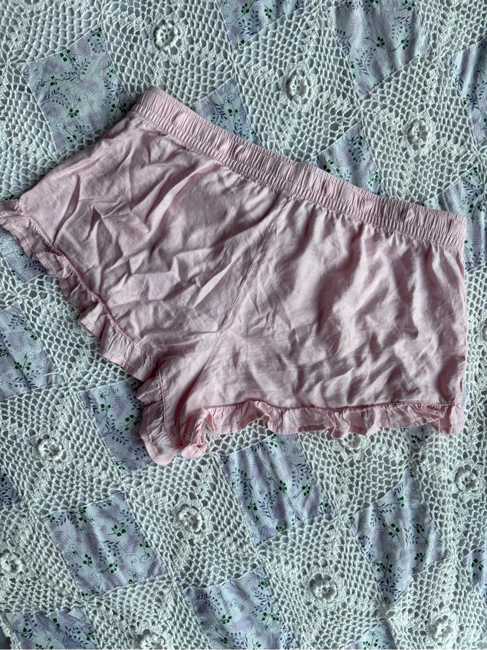 UGG Pale Pink Ruffle Lounge Shorts - Picture 5 of 5